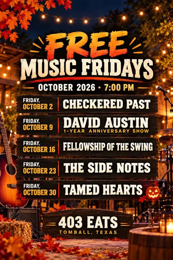 Flyer: The Side Notes — 403 Eats - Behind The Fence, Fri, Oct 23