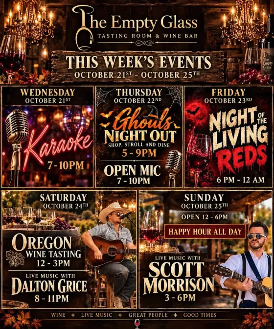 Flyer: Live Music with Dalton Grice — The Empty Glass, Sat, Oct 24