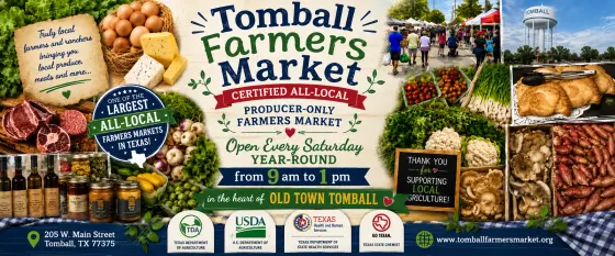 Flyer: Tomball Farmers Market — Tomball Farmers Market, Sat, Oct 24