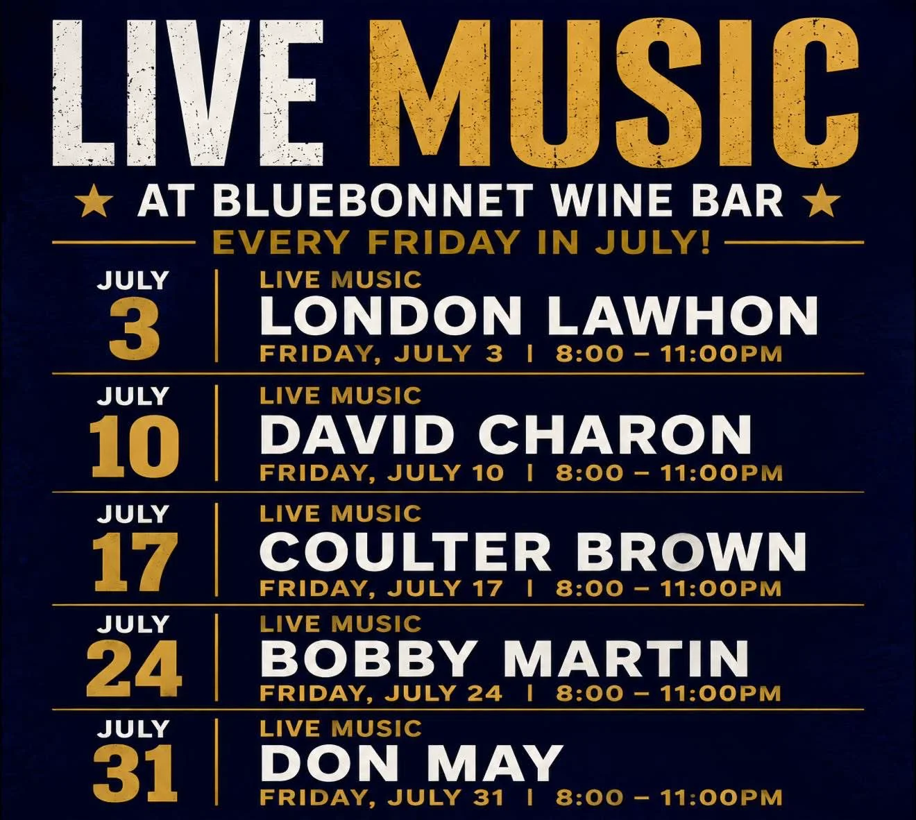 Flyer for Live Music: David Charon