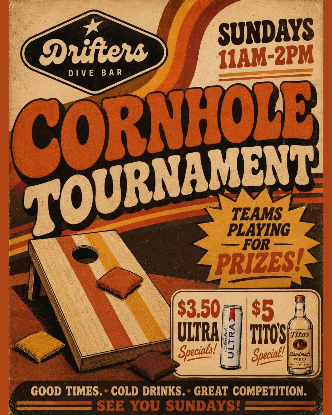 Flyer for Cornhole Tournament