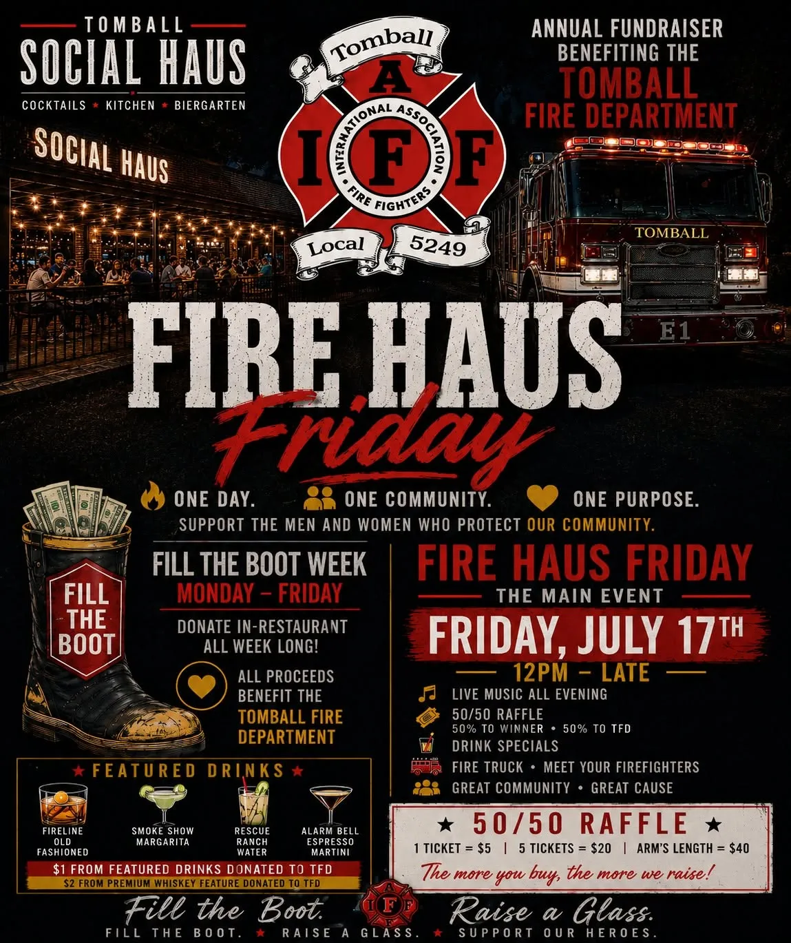 Flyer for Fire Haus Friday