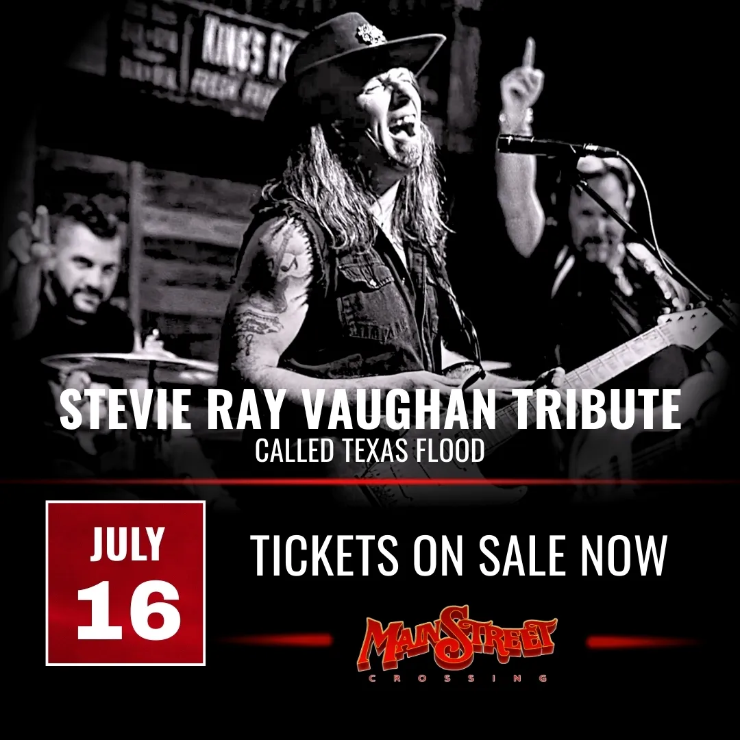 Flyer for Stevie Ray Vaughan Tribute called Texas Flood