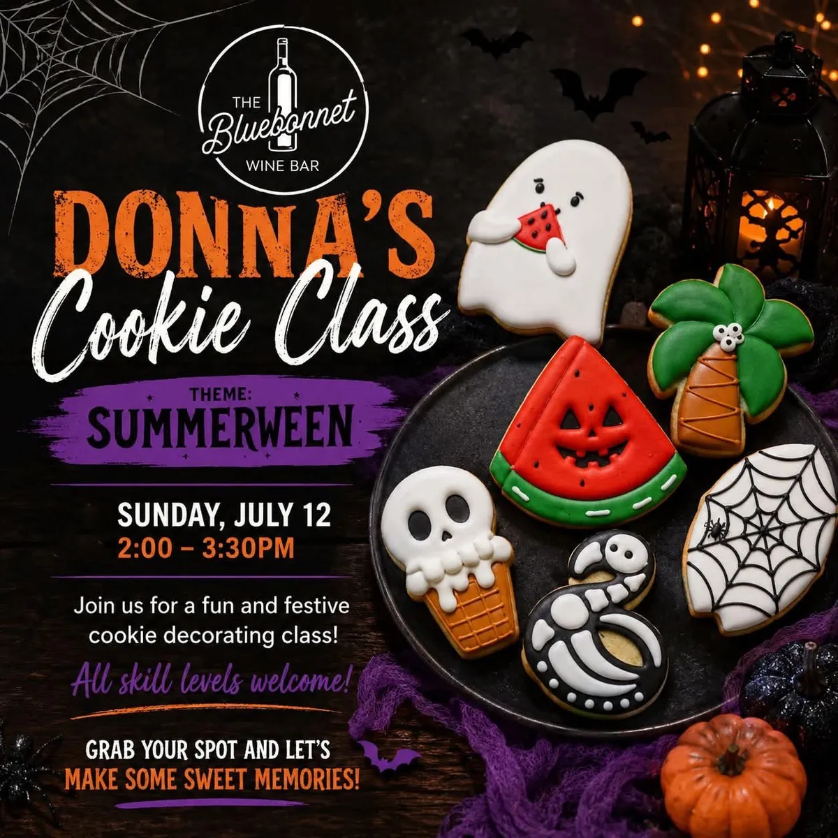 Flyer for Donna's Cookie Class: Summerween