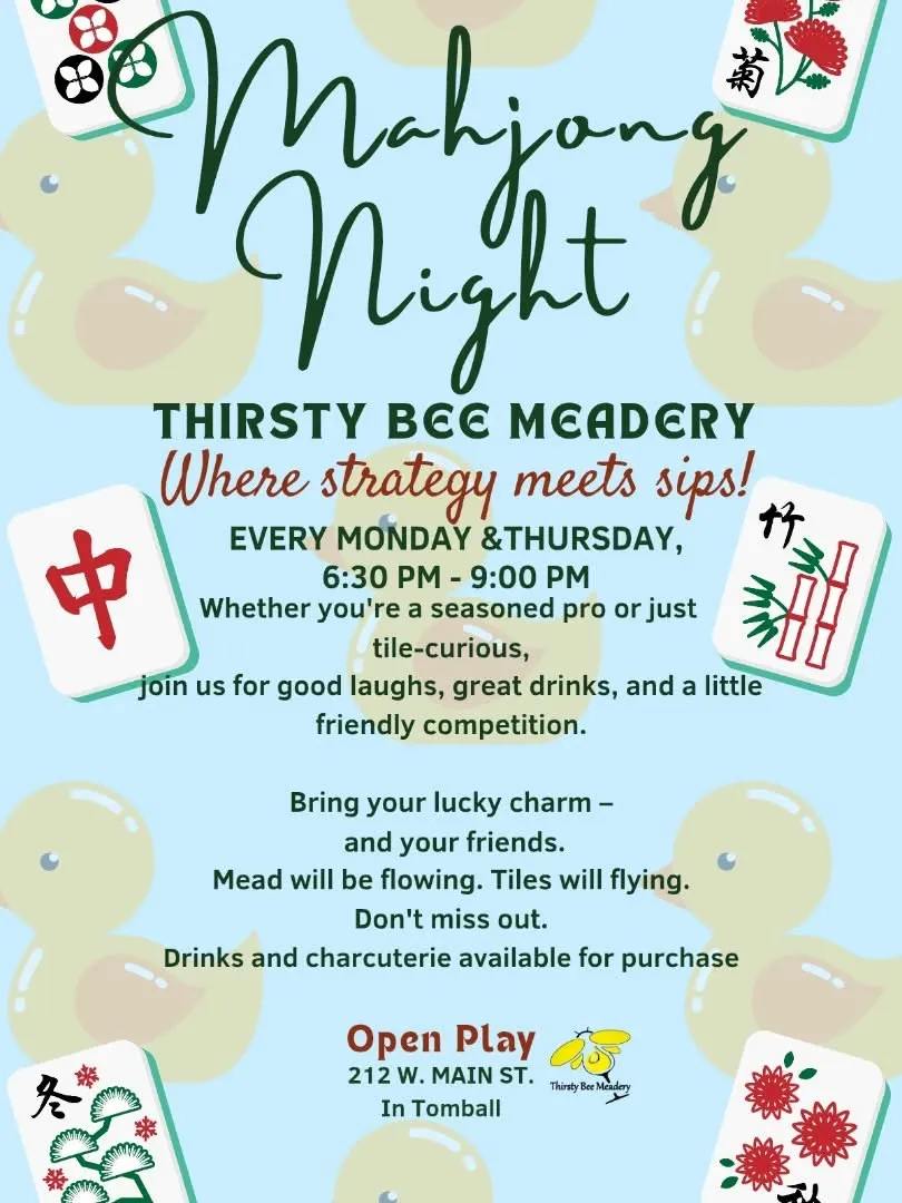 Flyer for Mahjong Night